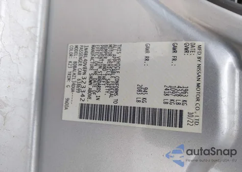 2023 Nissan Altima Sv Fwd z USA, uszkodzony, nr VIN 1N4BL4DV8PN323342